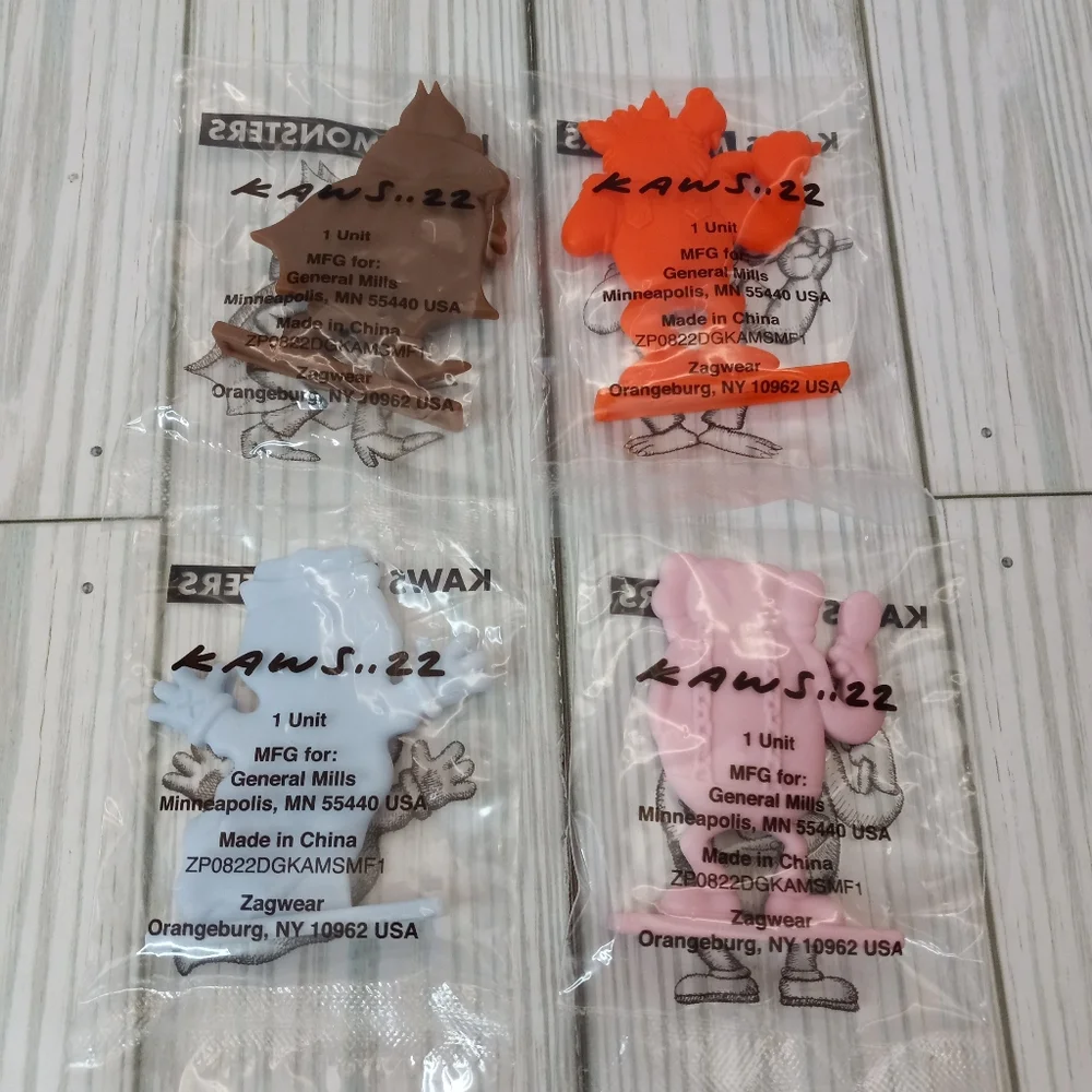 KAWS Monsters Figures Set (All 4) Limited Edition General Mills 2022 Sealed